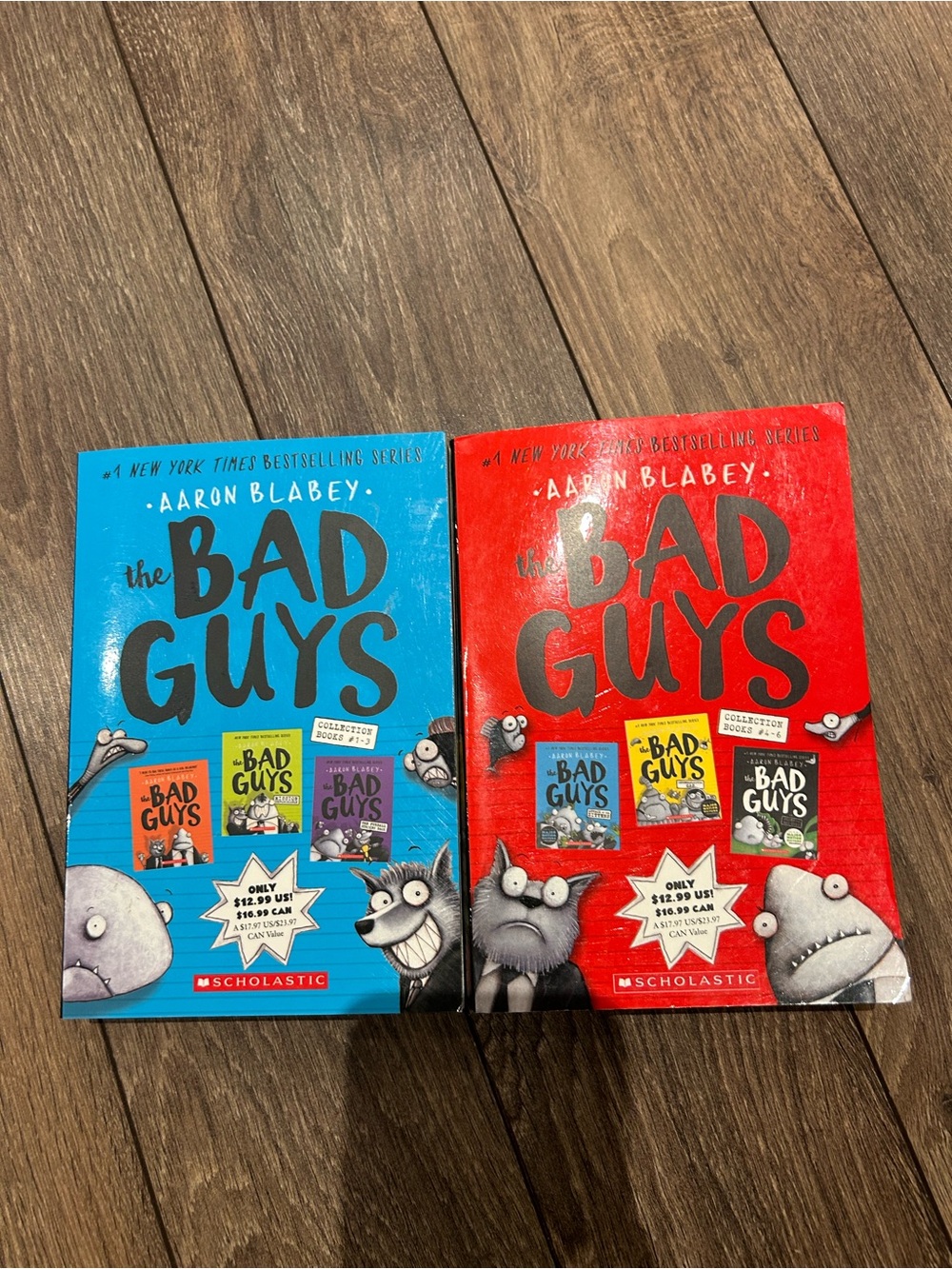 Scholastic The Bad Guys Book Set - Bright Blue and Bright Red Covers